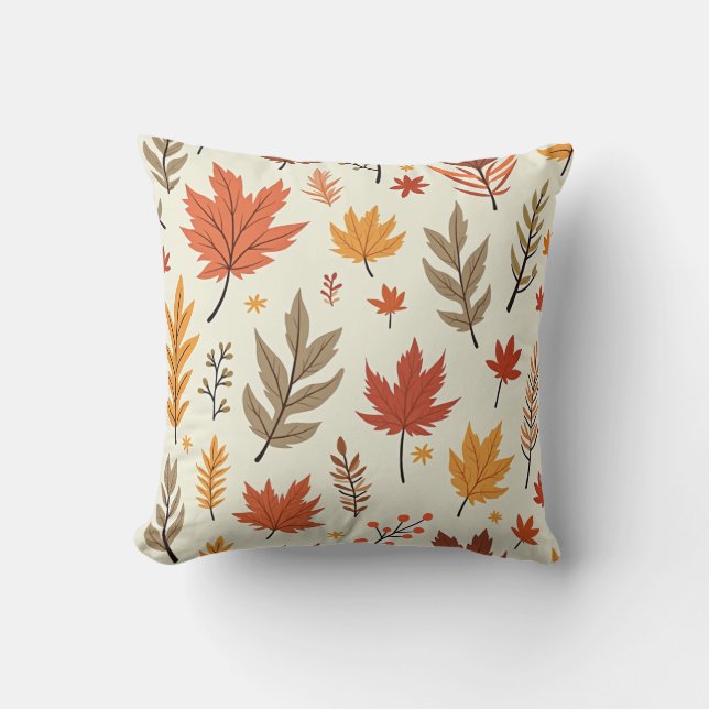 Autumn maple pillow cushion (Front)