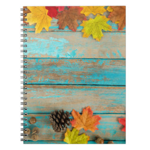 Autumn Maple: Pinecone Nature Frame. Notebook