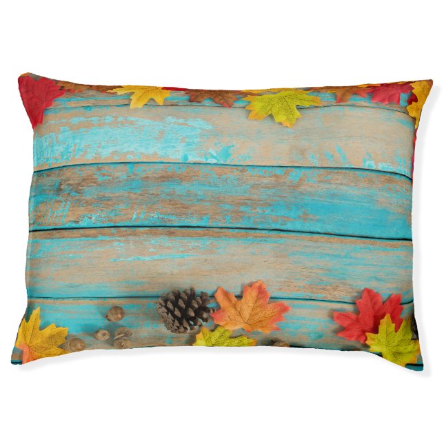 Autumn Maple: Pinecone Nature Frame. Pet Bed (Front)