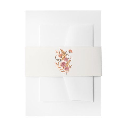 Autumn Meadow Botanical Wedding Belly Band