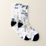 Autumn Meadow Floral Personalized Groomsmen Socks<br><div class="desc">When it comes to the perfect groomsmen gift, it's hard to beat a cool, fun pair of socks. They will definitely put a splash on his get up. There are a few places a guy can really go creative without going overboard, but socks are amazing that way. The coolest thing...</div>