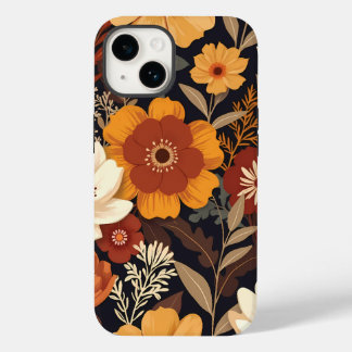 Autumn Meadow – Warm Floral Symphony on Dark Case-Mate iPhone 14 Case