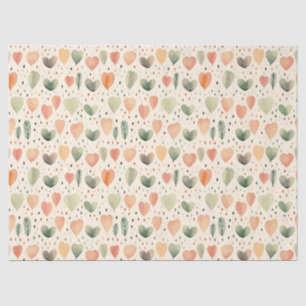 Autumn Medium Hearts 2 Tissue Paper