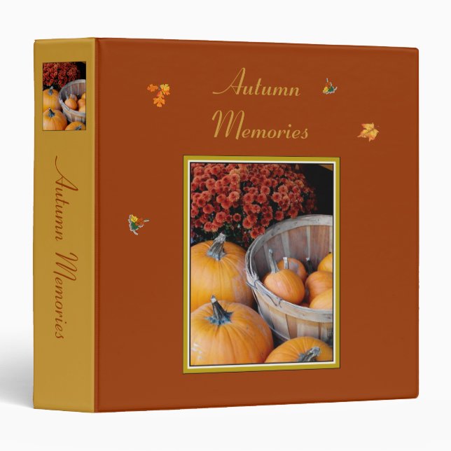 'Autumn Memories' Binder/Album 3 Ring Binder (Front/Spine)