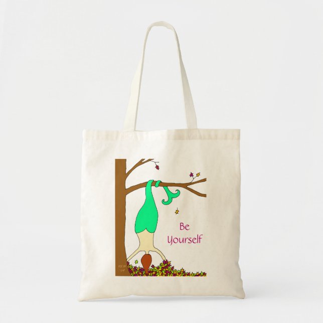 Autumn Mermaid "Be Yourself" Tote Bag (Front)