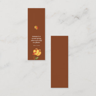 Autumn Mesmerizing Mini Bookmark  Calling Card