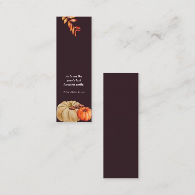 Autumn Mesmerizing Mini Bookmark  Calling Card (Front/Back)