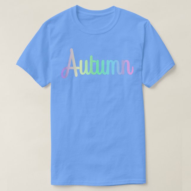 AUTUMN Minimalist Rainbow Plain tet Funny Novelty  T-Shirt (Design Front)