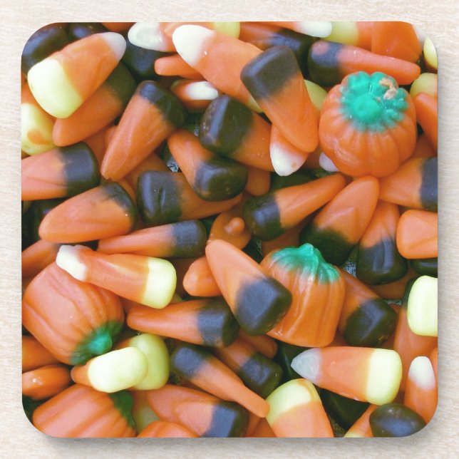 Autumn MIx Candy Corn Drink Coaster (Front)