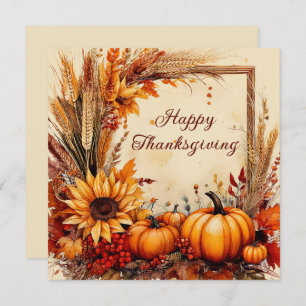 Autumn Mix frame Thanksgiving Holiday Card