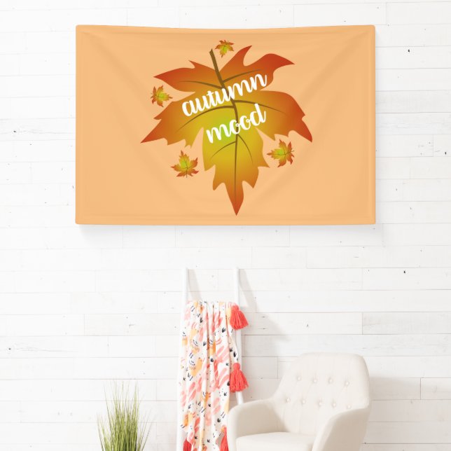 Autumn mood typography maple leaves banner (Insitu)