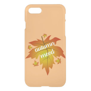 Autumn mood typography maple leaves iPhone SE/8/7 case