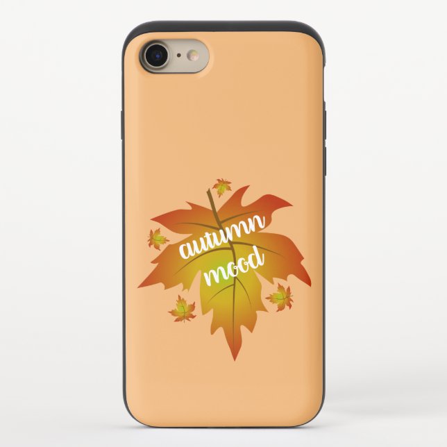 Autumn mood typography maple leaves   uncommon iPhone case (Back)