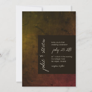 Autumn Moody Dark Modern Wedding Invitation