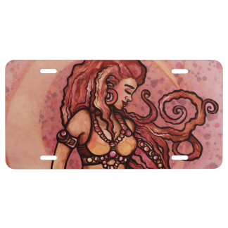 Autumn Moon Belly Dancer Goddess License Plate