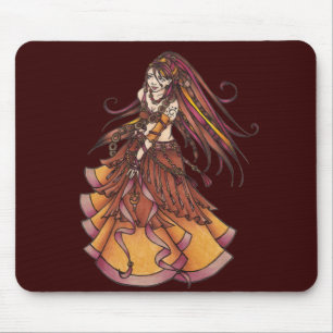 Autumn Moon Belly Dancer Mouse Pad