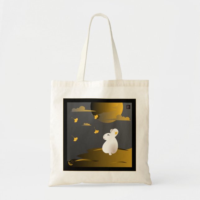 "Autumn" Moon Bunny tote-bag Tote Bag (Front)