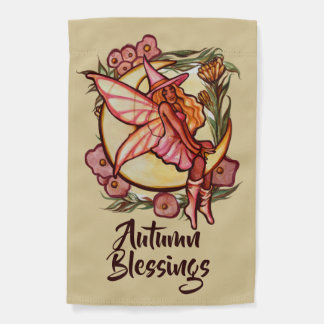 Autumn Moon Fairy Witch Fall Fairies               Garden Flag