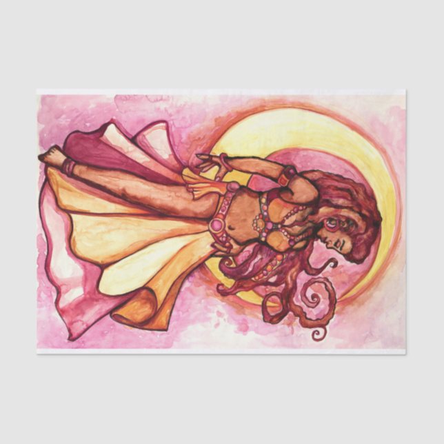 Autumn Moon Goddess Belly Dancer Tissue Paper (Front)