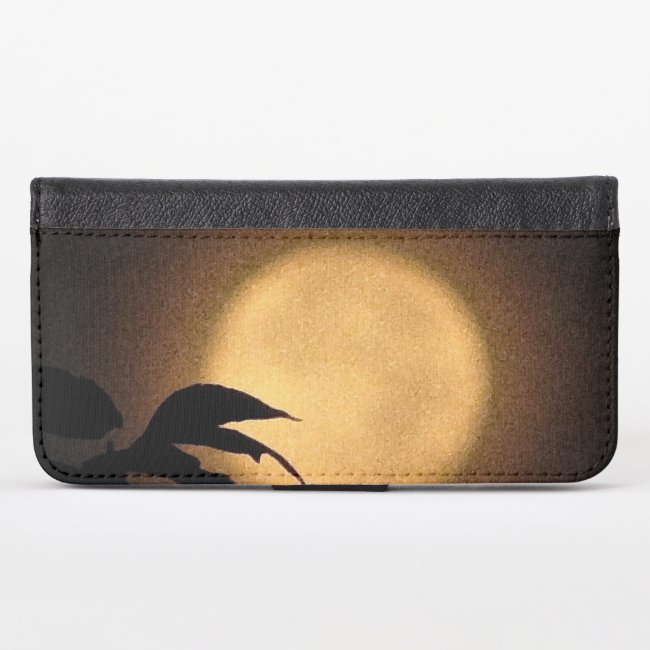 Autumn Moon iPhone X Wallet Case