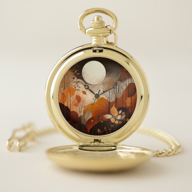 Autumn Moon Pocket Watch (Inside)