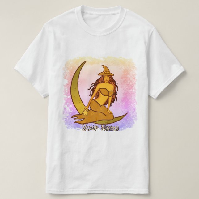 Autumn Moon Witch T-Shirt (Design Front)