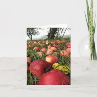 Autumn Morning in the Apple Orchard Note Card