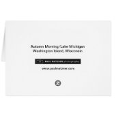 Autumn Morning/Lake Michigan (Back Horizontal)