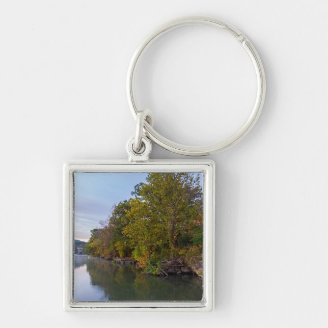 Autumn Morning Lake Springfield Keychain (Front)
