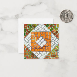AUTUMN MOSAIC 2.5 Square Flat Note Card
