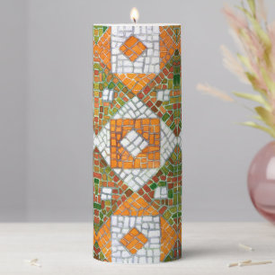AUTUMN MOSAIC 3x8 Pillar Candle