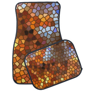 Autumn Mosaic Abstract Car Mat