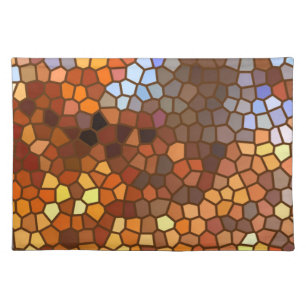 Autumn Mosaic Abstract Cloth Placemat