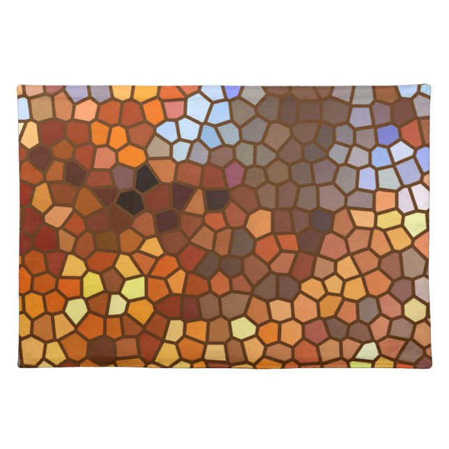 Autumn Mosaic Abstract Cloth Placemat (Front)