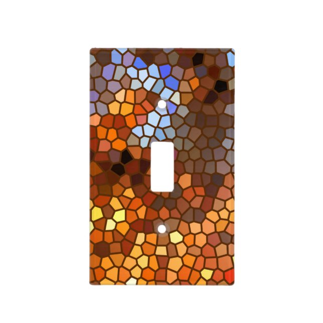 Autumn Mosaic Abstract Light Switch Cover (Front)