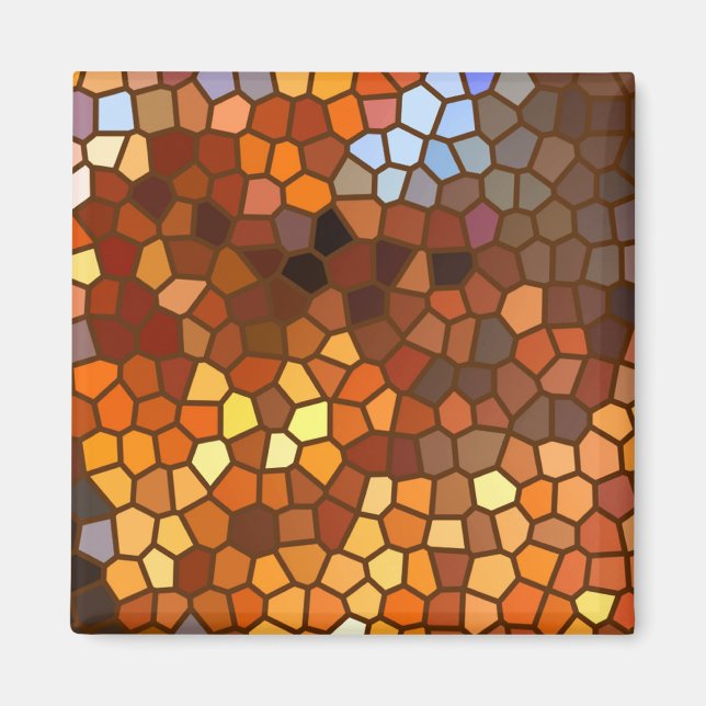 Autumn Mosaic Abstract Magnet (Front)