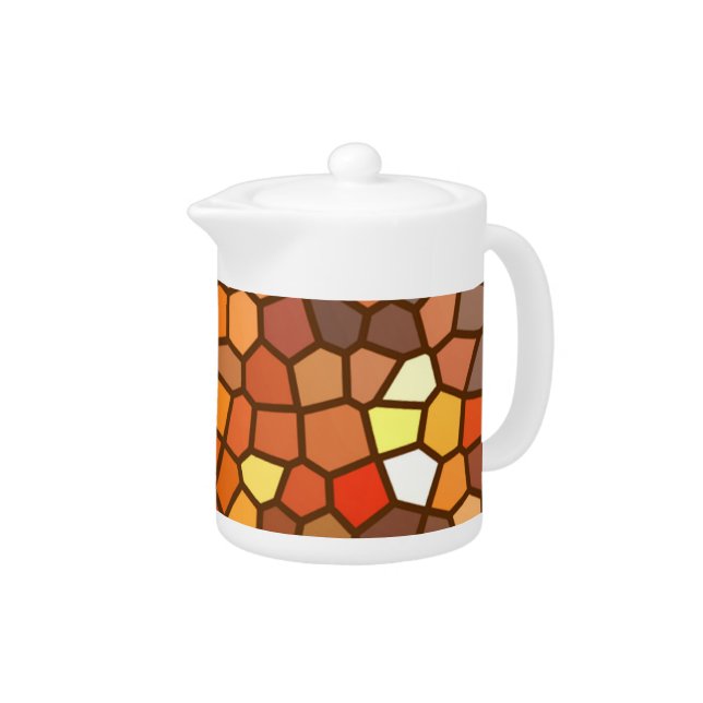 Autumn Mosaic Abstract Teapot (Right)