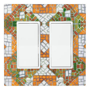 AUTUMN MOSAIC Double Rocker Light Switch Cover