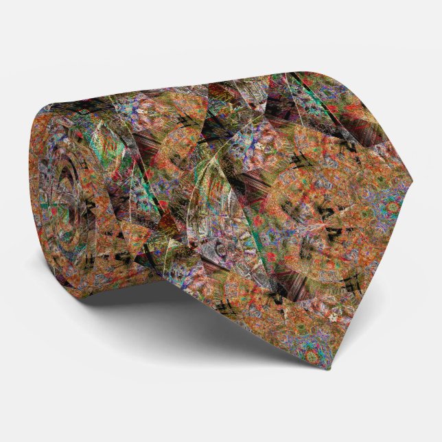Autumn Mosaic Neck Tie (Rolled)