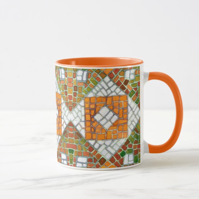 AUTUMN MOSAIC Orange Combo Mug (Right)