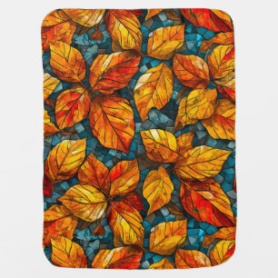 Autumn mosaic pattern baby blanket