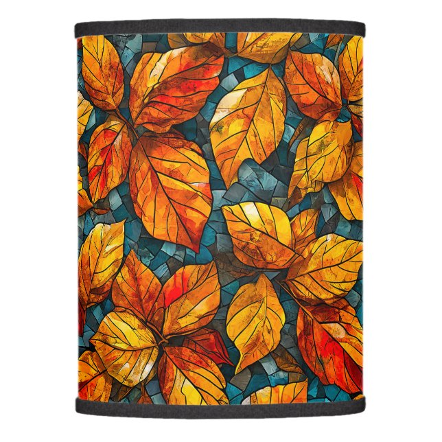 Autumn mosaic pattern lamp shade (Front)