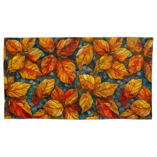 Autumn mosaic pattern pillow case