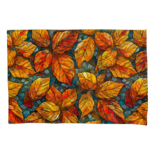 Autumn mosaic pattern pillow case
