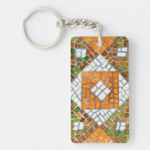 AUTUMN MOSAIC Rectangle Acrylic Keychain