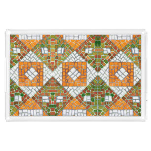AUTUMN MOSAIC Rectangle Acrylic Tray