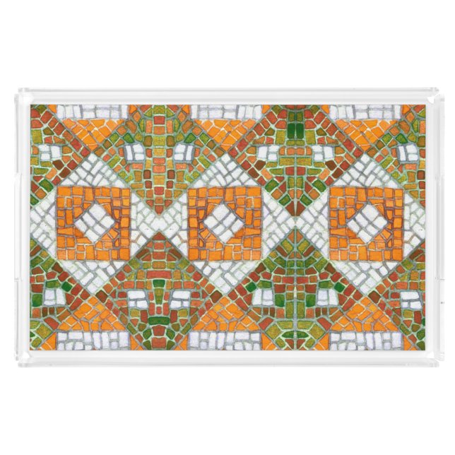 AUTUMN MOSAIC Rectangle Acrylic Tray (Front)