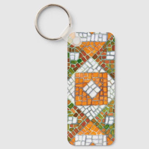 AUTUMN MOSAIC Rectangle Aluminum Keychain