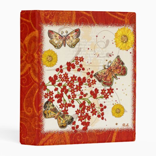 Autumn Moth Musings 3D Jeweled Mini Binder