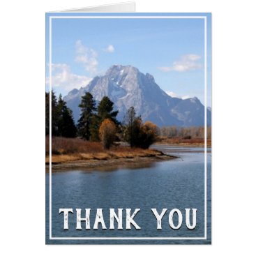 Autumn Mountain Lake Thank You Card Autumn Mountain Lake Thank You Card